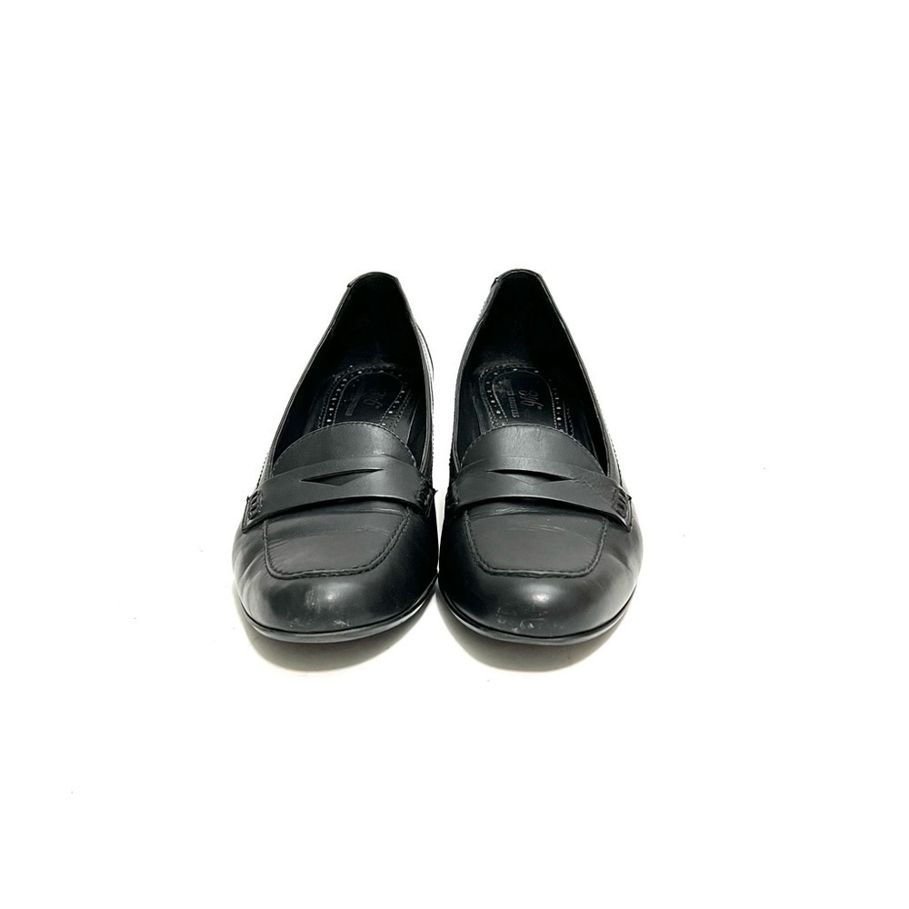 BROOKS BROTHERS | Vintage 1990s black leather penny loafer pumps - Picture 2 of 8